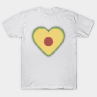 Full Avocado Heart Shaped Artwork T-Shirt